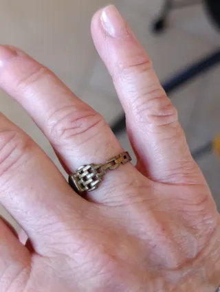 Anello vintage ottone e Abalone
