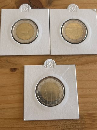 3 Monedas 2 Euros Finlandia 2017-2018 SC