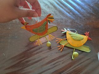 Appendiabiti decorativi a forma di uccello (2 unità)