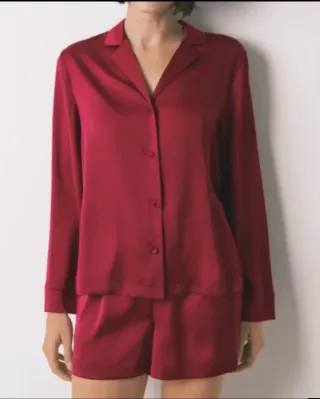 Pijama corto satén rojo mujer Women's Secret