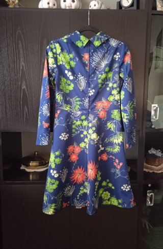 Abito fantasia fiori blu