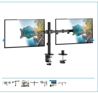 Soporte Escritorio Doble Monitor