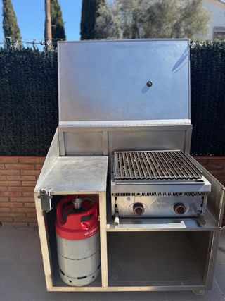 Barbacoa Gas 2 Fuegos Piedra Volcánica