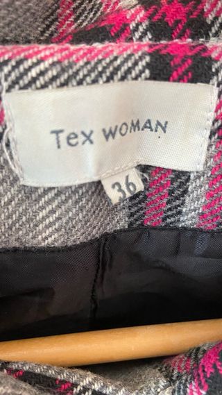 Abrigo corto cuadros Tex Talla S