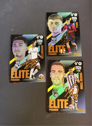 Cromos fútbol 24-25 con firma