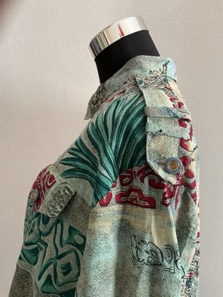 Vestido Vintage Años 80 Multicolor étnico tribal