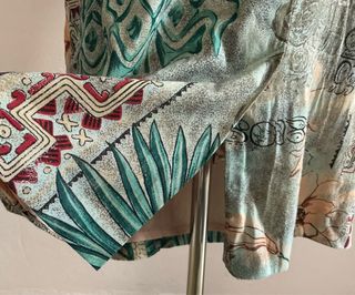 Vestido Vintage Años 80 Multicolor étnico tribal