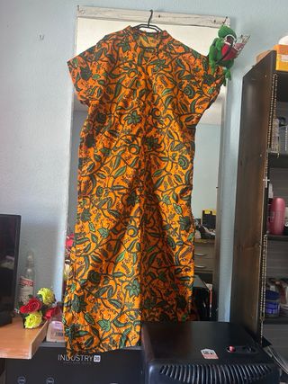 Vestido africano estampado floral nuevo