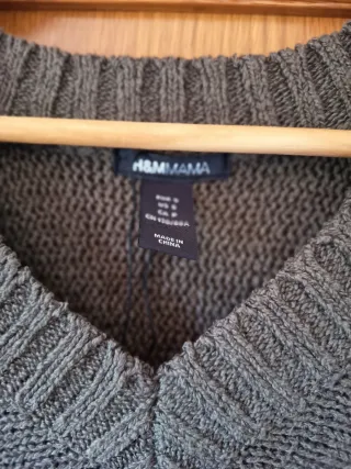 Jersey H&M verde caqui manga 3/4 Talla M