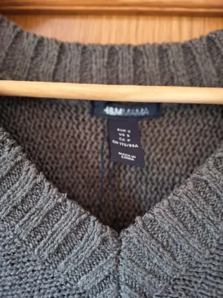 Jersey H&M verde caqui manga 3/4 Talla M