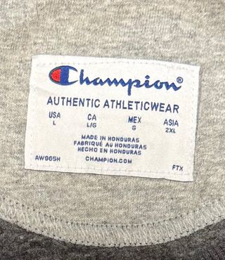Champion Sudadera Vintage Gris Talla L