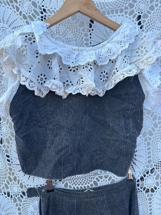 Traje Flamenca Negro y Blanco