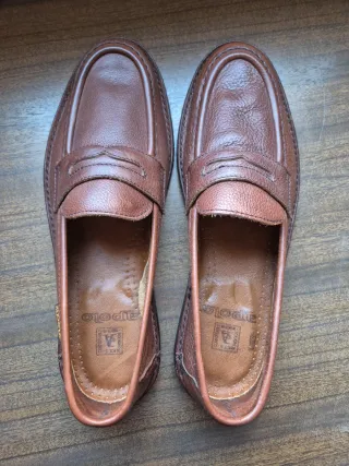 Mocasines Piel Vintage Hombre T42.