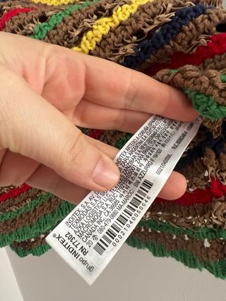 Chaleco Zara rayas crochet