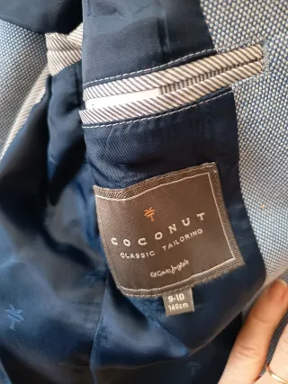 Americana y corbata niño comunión azul