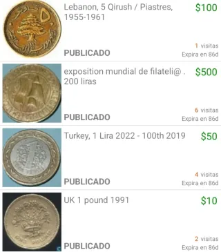 Lote de 14 monedas