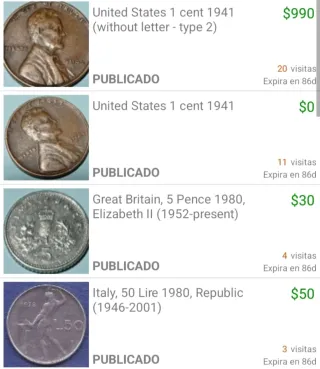 Lote de 14 monedas