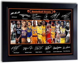 Poster A3 di All Time Basketball Greats autografato/imp