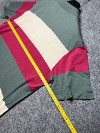 Polo Lacoste Rayas Beige, Verde y Rojo