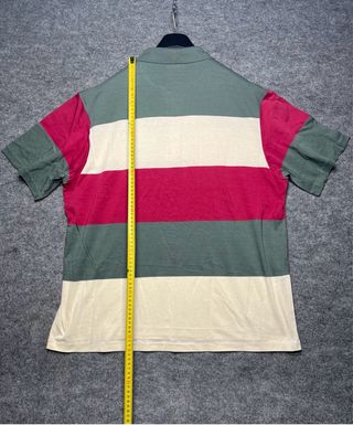 Polo Lacoste Rayas Beige, Verde y Rojo