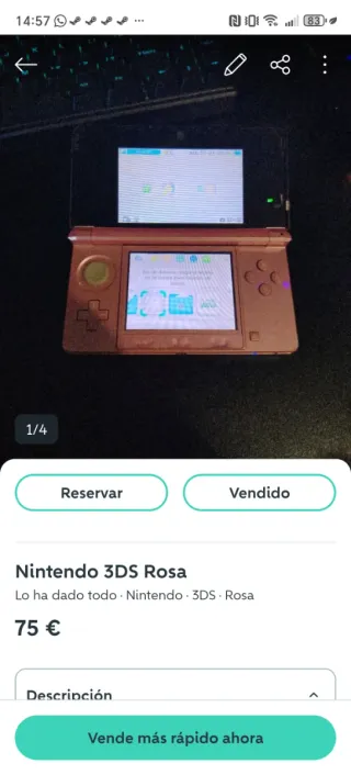 Nintendo 3DS Rosa