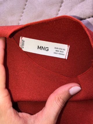 Camiseta Mango Talla Única Roja