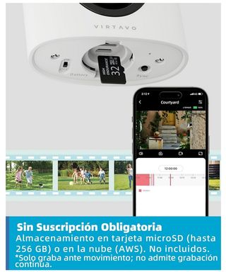 Cámara Seguridad Exterior 2K VIRTAVO Nueva