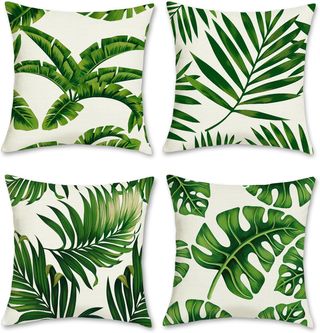 Fodere per cuscini Bonhause con foglie tropicali 45x45cm