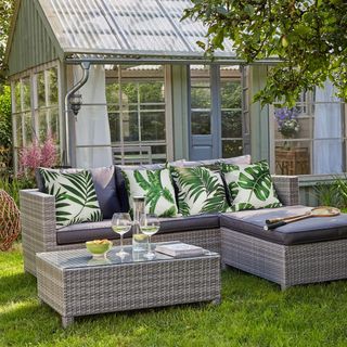 Fodere per cuscini Bonhause con foglie tropicali 45x45cm