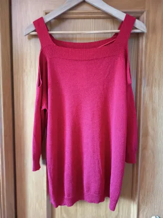 Jersey rosa hombros descubiertos manga 3/4