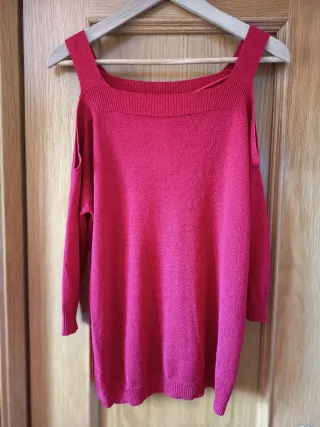 Jersey rosa hombros descubiertos manga 3/4