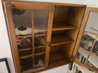 Mobili vetrina in legno e vetro