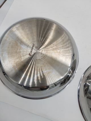 Set 2 Pezzi Padelle Bergner 24+26 cm con Manico Smontabile - Acciaio Inox - Rivestimento Antiaderente ILAG Essential - Heat