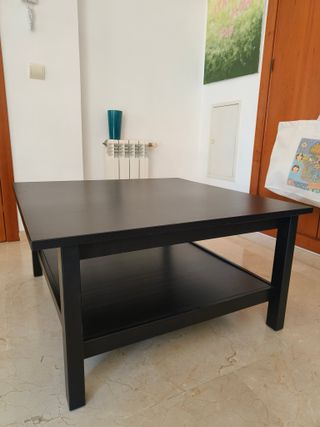 Tavolo da centro in legno di pino Ikea Hemnes Nero 90x90x46