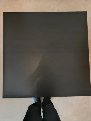 Mesa centro madera pino Ikea Hemnes Negra 90x90x46