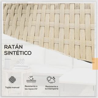 Conjunto Muebles Jardín Ratán Exterior Chillout