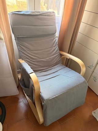 Mecedora gris madera