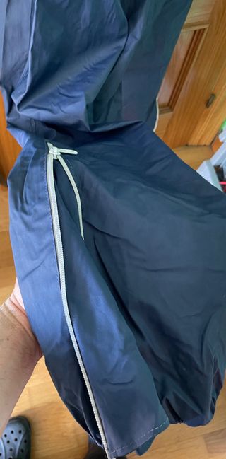 Mono impermeable moto francés vintage 80s azul