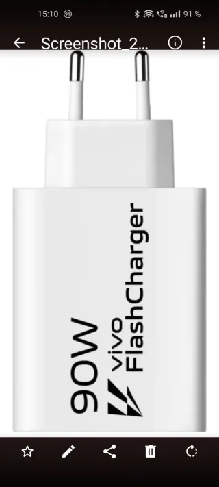 Cargador Original Vivo FlashCharge 90W