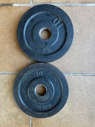 Pareja discos olímpicos 2x10 kg 50 mm
