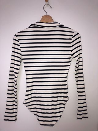 Body Kiabi Rayas Blanco y Azul oscuro