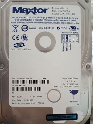 Disco Duro Externo Retro 500GB