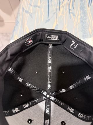 Gorra New Era Plana Negra Talla 7/8 62,5cm