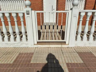 Puerta metálica de jardín