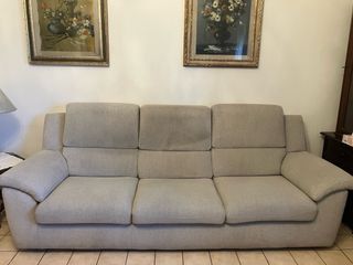 Divano 3 posti grigio tessuto ritiro presso abit.