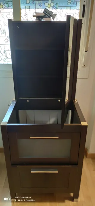 mueble de baño de 60 con armario de espejo y focos