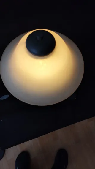 Lámpara de mesa cristal y metal