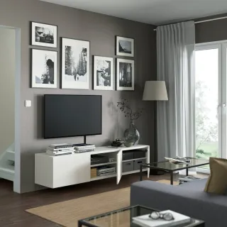 Moble TV Besta IKEA Blanc 180 cm