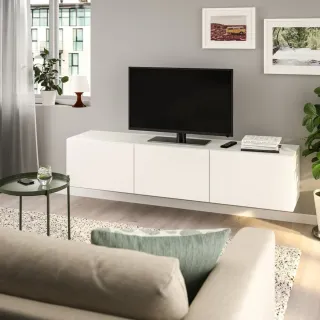 Moble TV Besta IKEA Blanc 180 cm