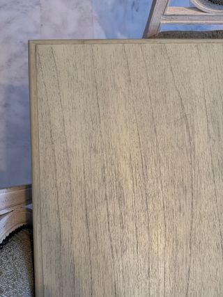 Mesa comedor y 6 sillas beige/verde